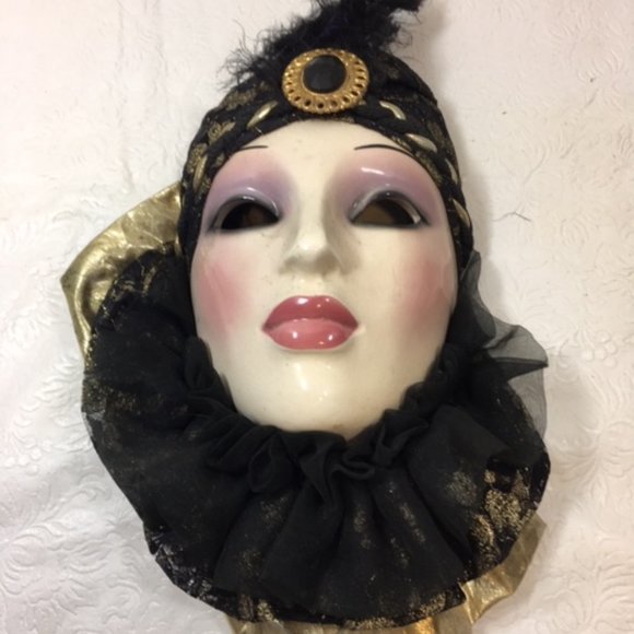 Clay Art Ceramic Decorative, Collectible Face Wall Mask - Picture 1 of 16